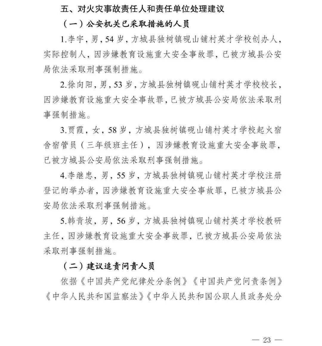 nba赛程表2026_副市长、县委书记、县长、市教育局局长等25人被处理nba赛程表2026，方城县英才学校重大火灾事故问责名单公布